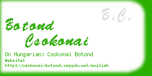 botond csokonai business card